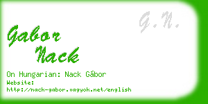 gabor nack business card